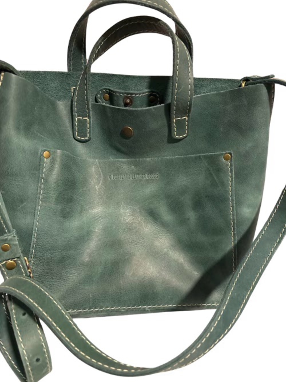 Portland Leather Reef Green Leather mini crossbody